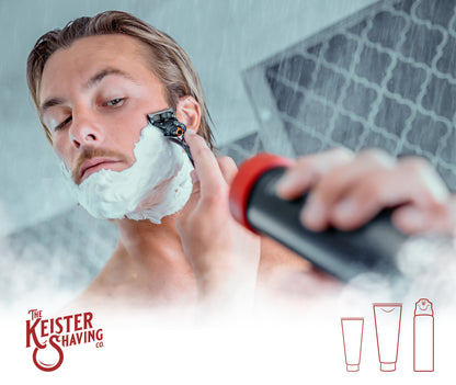 Pocket Size Keister - Shower Shaving Mirror -  Anti Fog, Anti Scratch, - Fits Tall Shaving Cream Gel Cans & Small Tubes